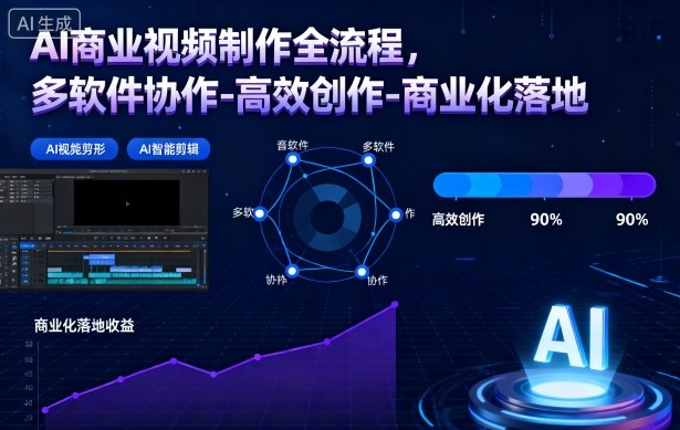AI商业视频制作全流程2期,多软件协作-高效创作-商业化落地(更新)-灵感工坊云网创