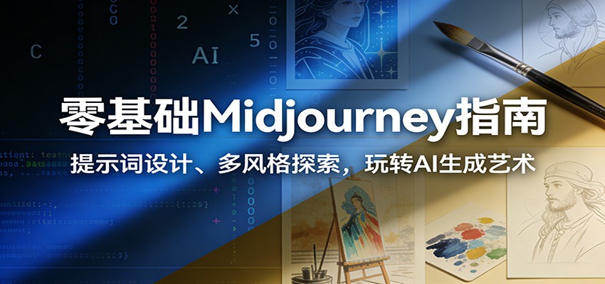 零基础Midjourney指南:提示词设计、多风格探索,玩转AI生成艺术-灵感工坊云网创