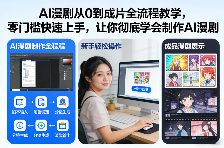 AI漫剧从0到成片全流程教学,零门槛快速上手,让你彻底学会制作AI漫剧【保姆级教程】-灵感工坊云网创