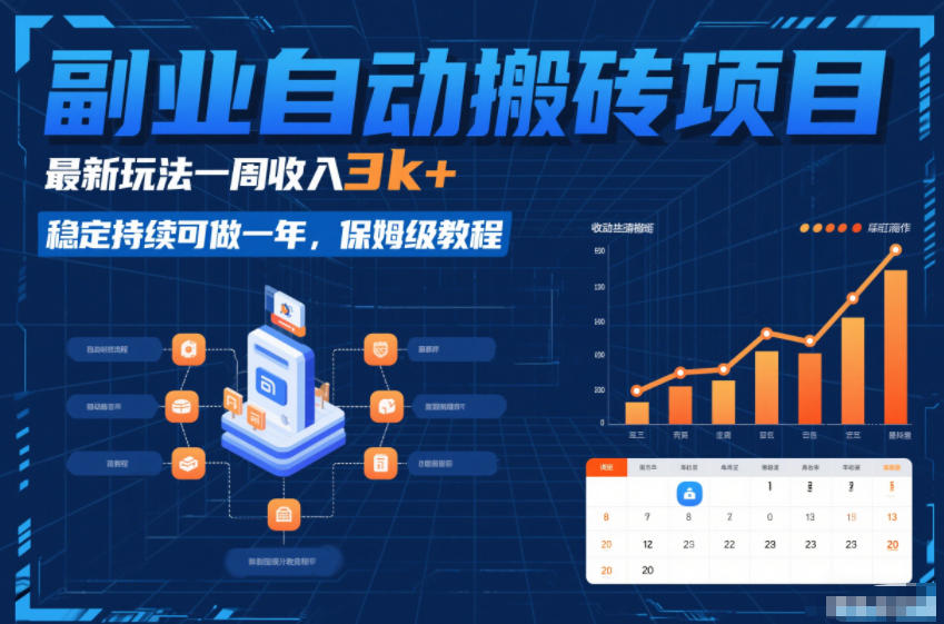副业自动搬砖项目,最新玩法一周收入3k+,稳定持续可做一年,保姆级教程【揭秘】-灵感工坊云网创