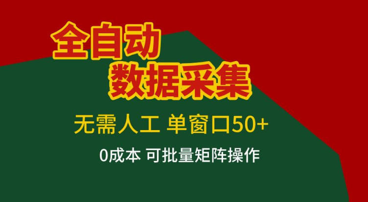 全自动数据采集,无需人工,单窗口50+,0成本可批量矩阵操作【揭秘】-灵感工坊云网创