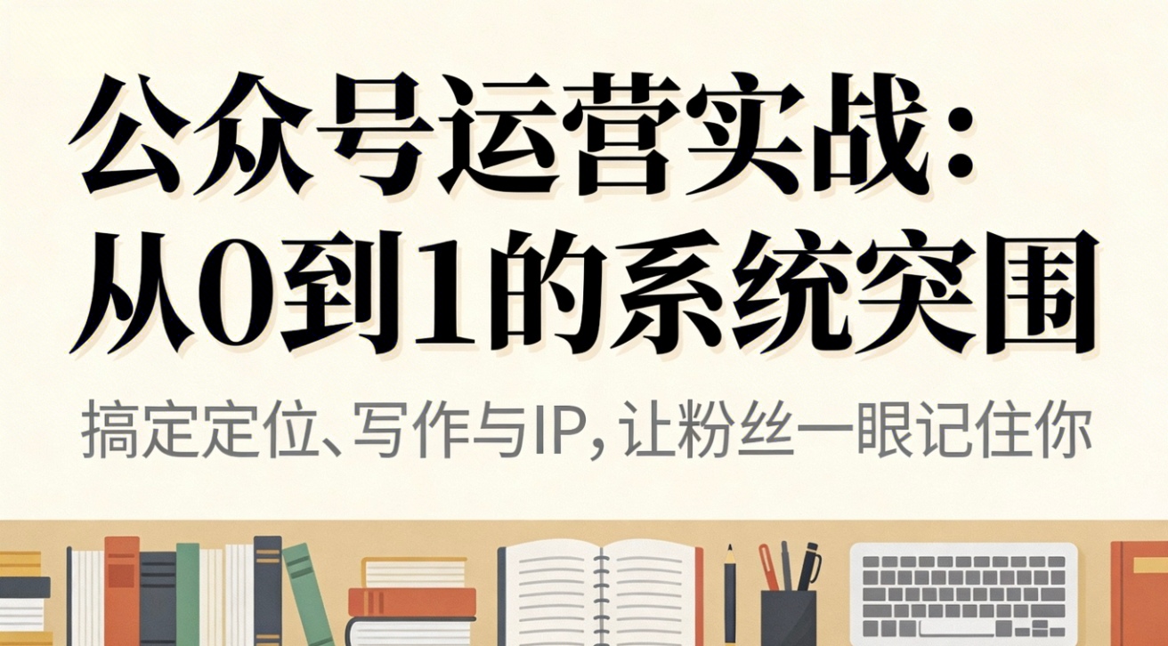 公众号运营实战：从0到1的系统突围-灵感工坊云网创