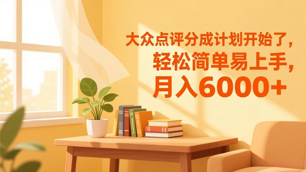 大众点评分成计划开始了，轻松简单易上手，月入6000+-灵感工坊云网创