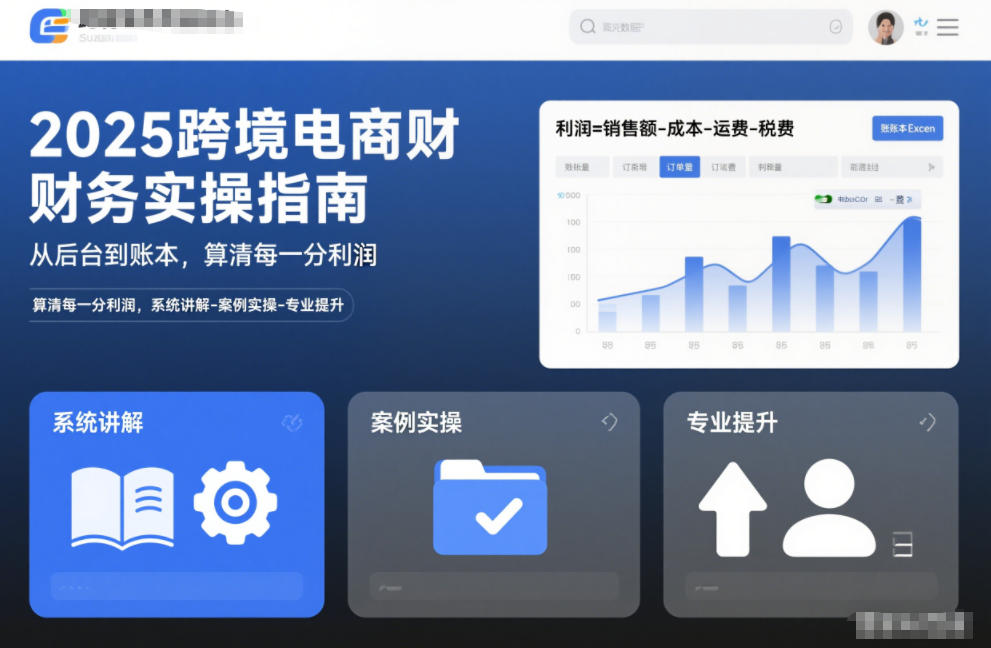 2025跨境电商财务实操指南，从后台到账本，算清每一分利润，系统讲解-案例实操-专业提升-灵感工坊云网创
