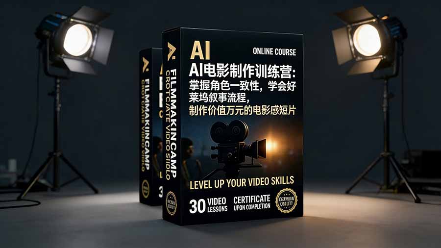 AI电影制作训练营:掌握角色一致性,学会好莱坞叙事流程,制作价值万元的电影感短片-灵感工坊云网创
