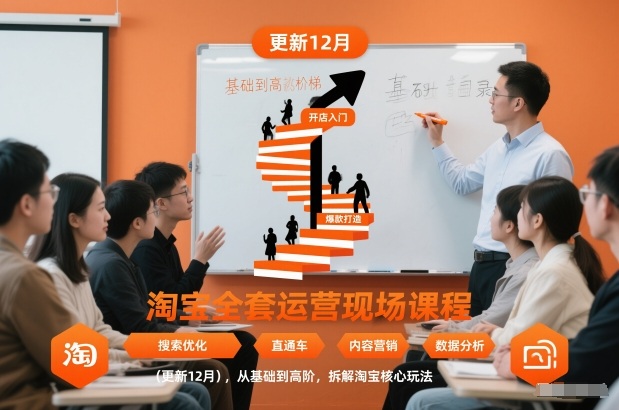 淘宝全套运营现场课程(更新26年1月)，从基础到高阶，拆解淘宝核心玩法-灵感工坊云网创
