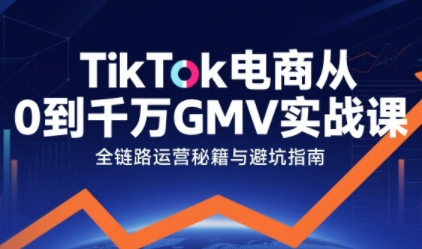TikTok电商从0到千万GMV实战课,从0到1拆解实战秘籍(更新)-灵感工坊云网创