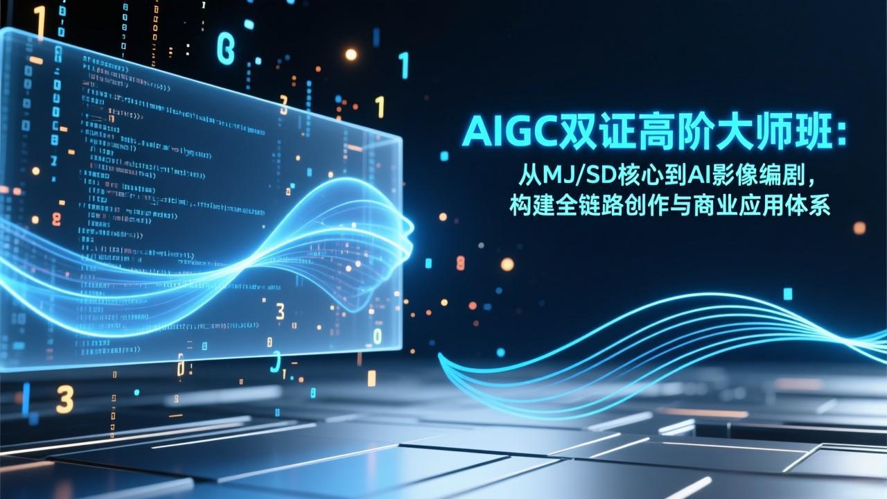 AIGC双证高阶大师班:从MJ/SD核心到AI影像编剧,构建全链路创作与商业应用体系-灵感工坊云网创